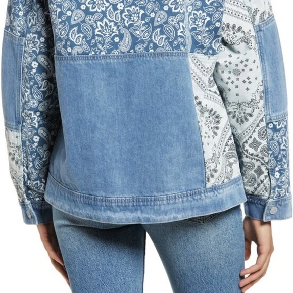 💥HOST PICK💥 ANTHROPOLOGIE VIGOSS PATCHWORK DENIM JACKET - Picture 3 of 15